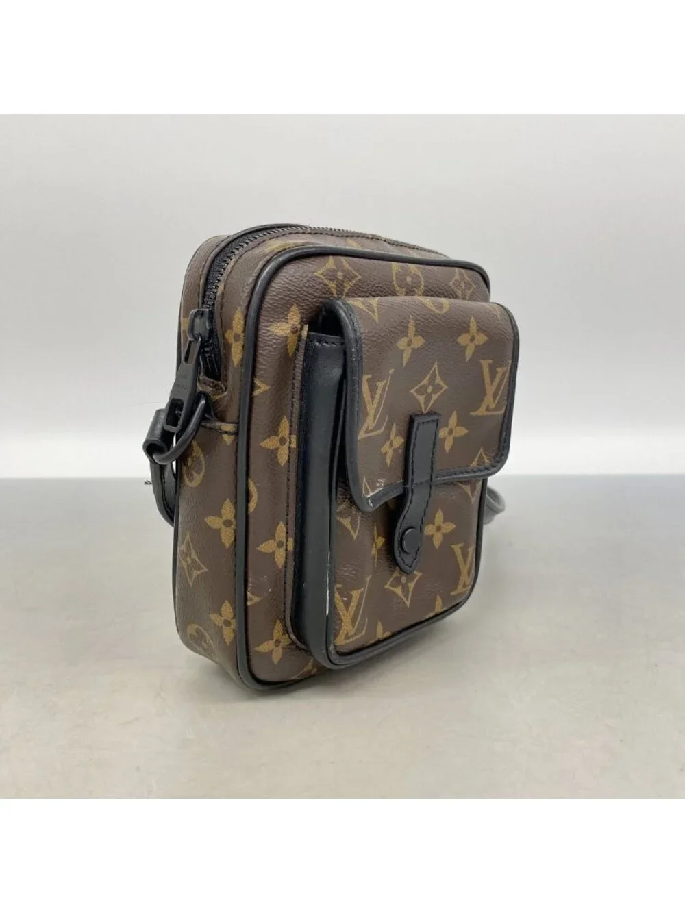 Louis Vuitton Shoulder Bag Monogram Macassar Christopher Wearable Wallet Brown